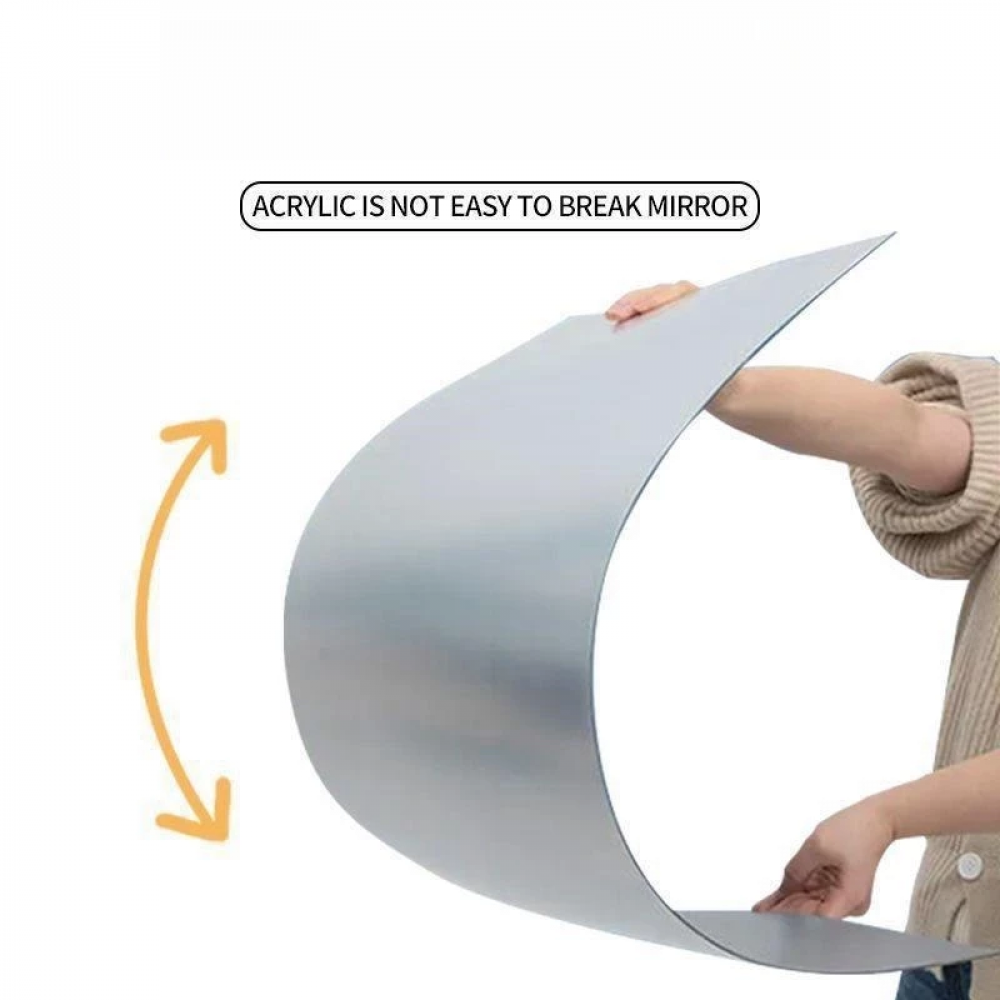 1 meter by 0.5 meter wall adhesive mirror