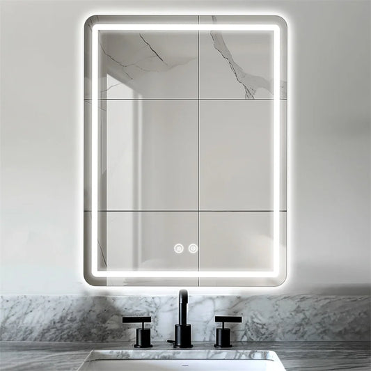 LED wall mirror 50×70 cm with adjustable lighting